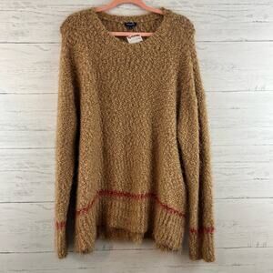 Splendid Eyelash Knit Tan Long Sleeve Pull Over Sweater Size L